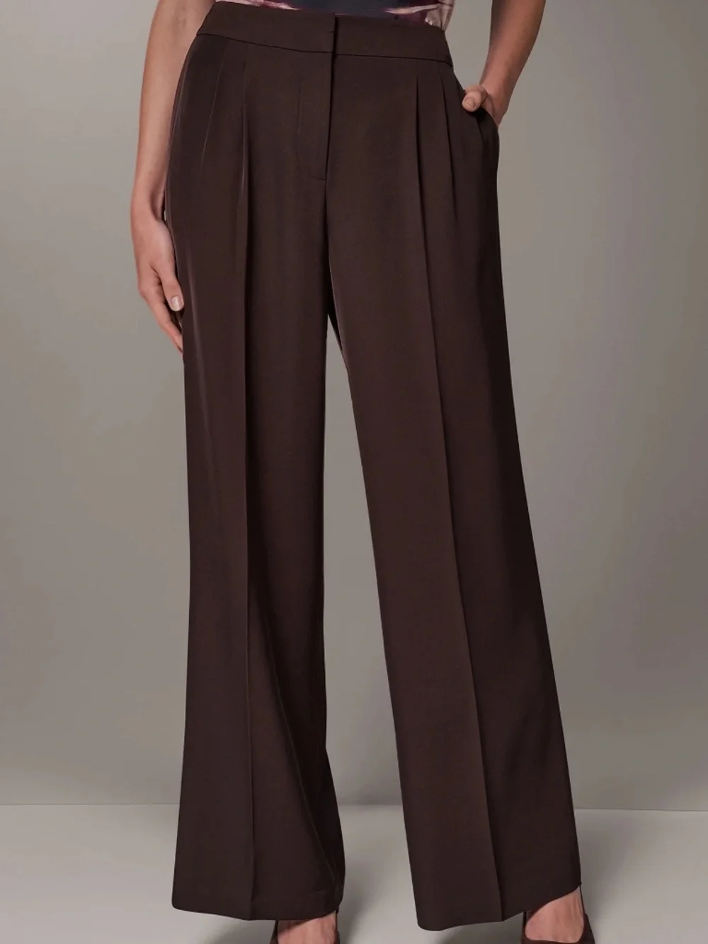 Donna Karan High Rise Wide Leg Pant